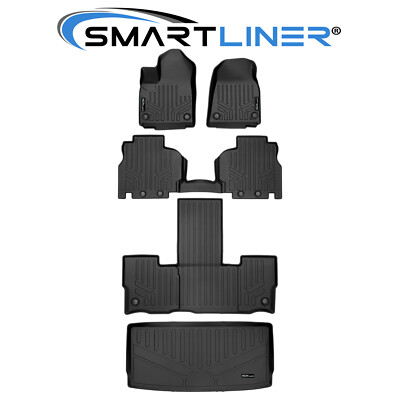 SMARTLINER Custom Fit 3 Row Floor Mats Cargo Liner TPE 2022-2025 Jeep Wagoneer