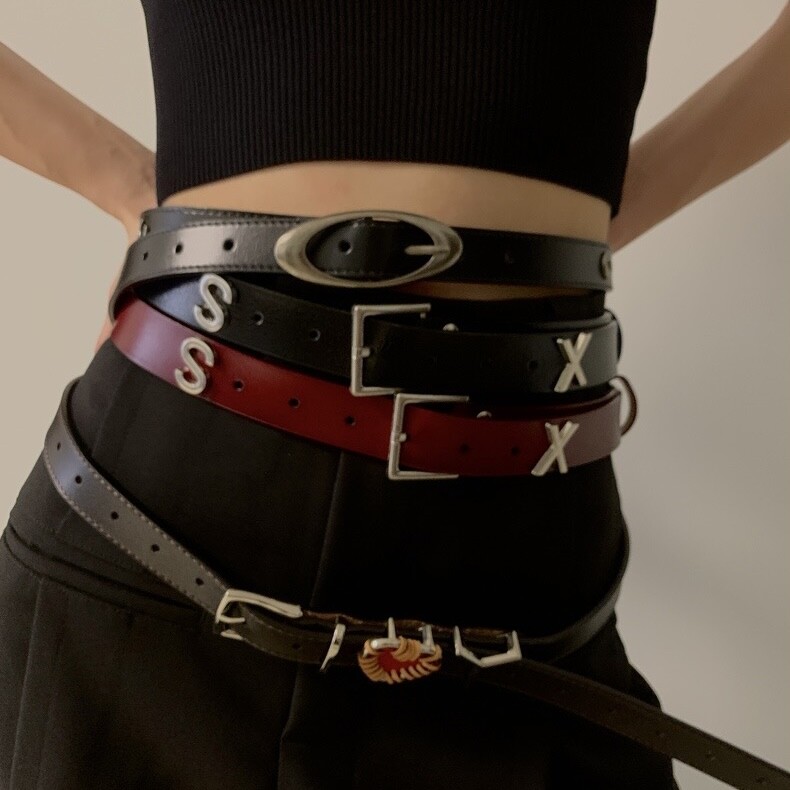 Genuine Leather Y/Project Red Heart Cowhide Adjustable Genuine Leather Y/Project Red Heart Cowhide Adjustable