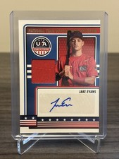 Jake Evans Patch Auto - 2023 Panini Stars & Stripes Baseball