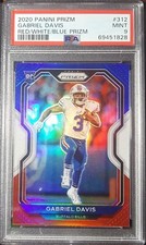 2020 Panini Prizm Rookies Red White Blue Prizm #312 Gabriel Gabe Davis RC PSA 9