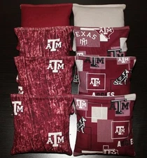 All Weather TEXAS A&M University AGGIES CORNHOLE BEAN BAGS Plastic Resin Filled 