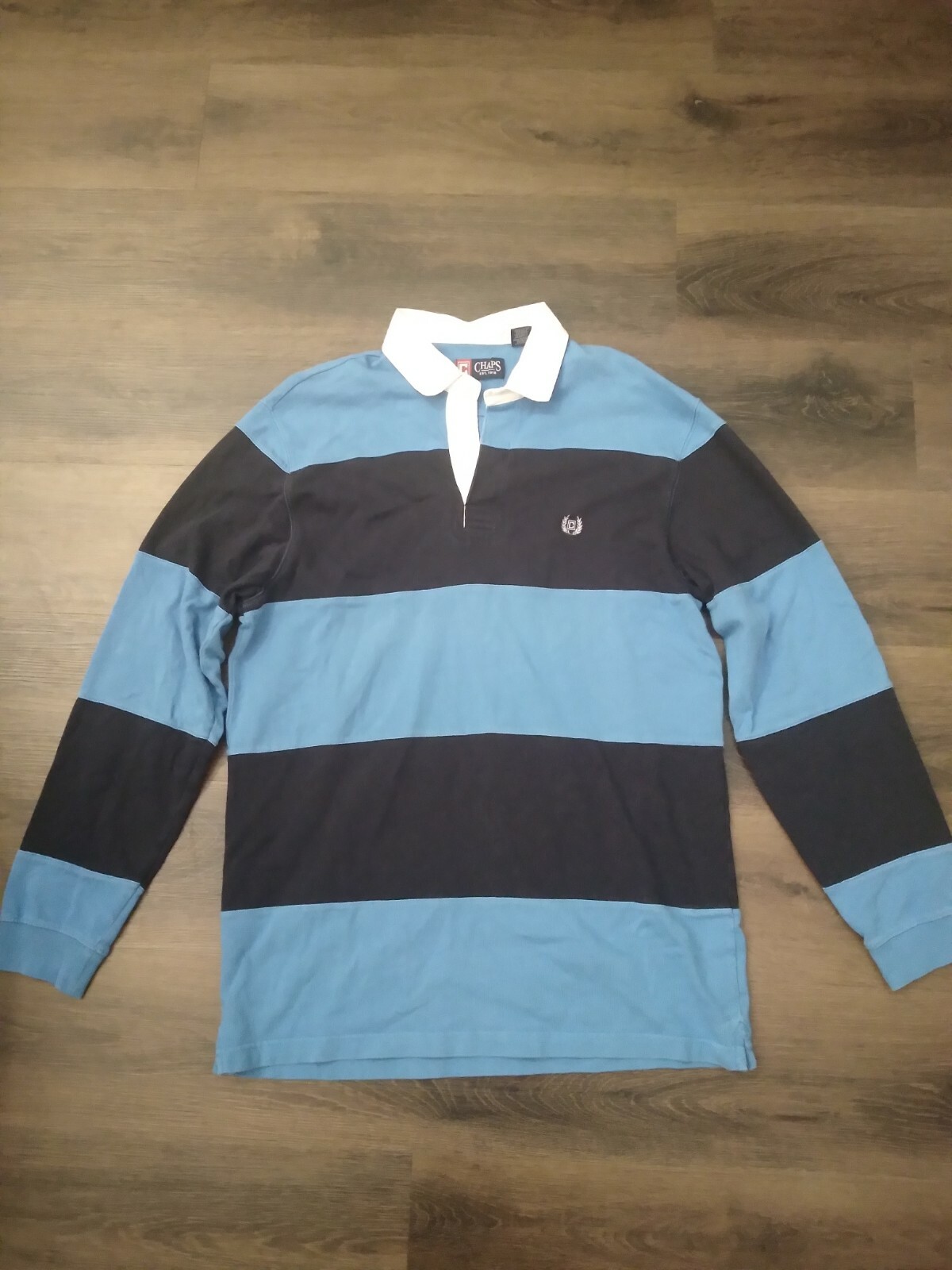 Chaps Mens Pullover Multicolor 1/4 Button Size Me… - image 1