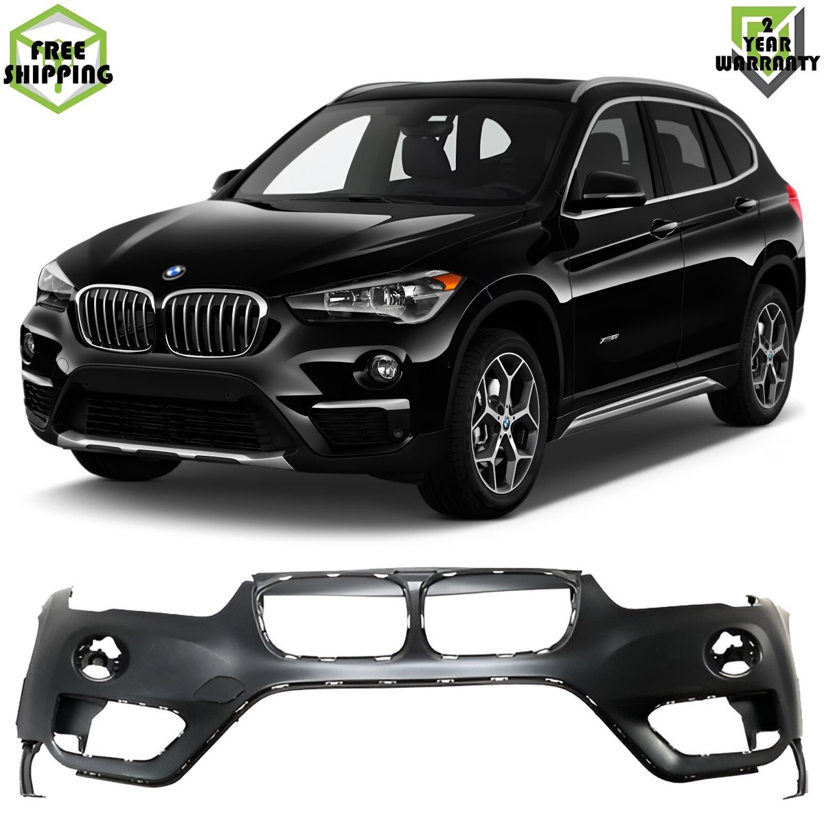 Front Bumper Cover Primed Plastic For 2016-2018 BMW X1 | eBay