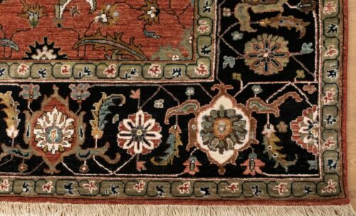 8x10ft Vintage Retro Royal Cozy Traditional Rust Navy Transitional Medallion Rug - Picture 3 of 8