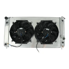 3 Row Aluminum Cooling Radiator+Shroud Fan For 1996-05 Chevy S10 Blazer 4.3L V6