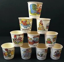 Muppet Babies Dixie Cups 3oz Lot 10 Baby Kermit Miss Piggy Gonzo Animal Skooter