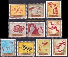 EBS Spain 1967 - Art - Prehistoric Cave Paintings - Michel 1665-1674 - MNH**