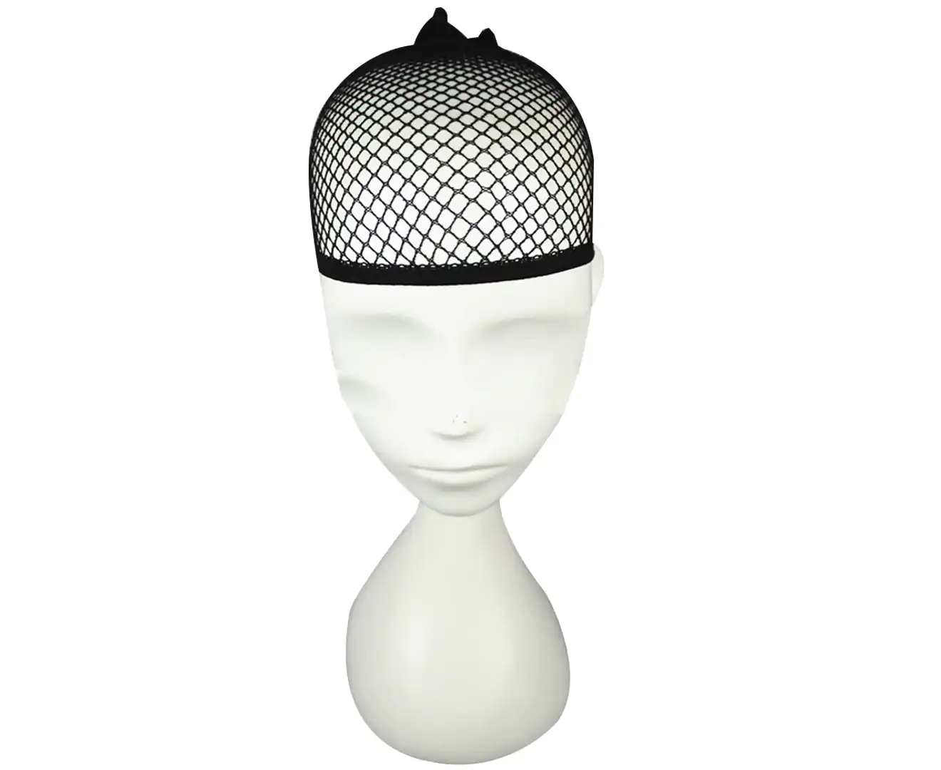 Women Elastic Nylon Wig Cap Open End Black Mesh Liner Short