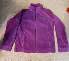 Columbia Purple Girls Medium 10-12 Zip Pocket Fleece pre-owned