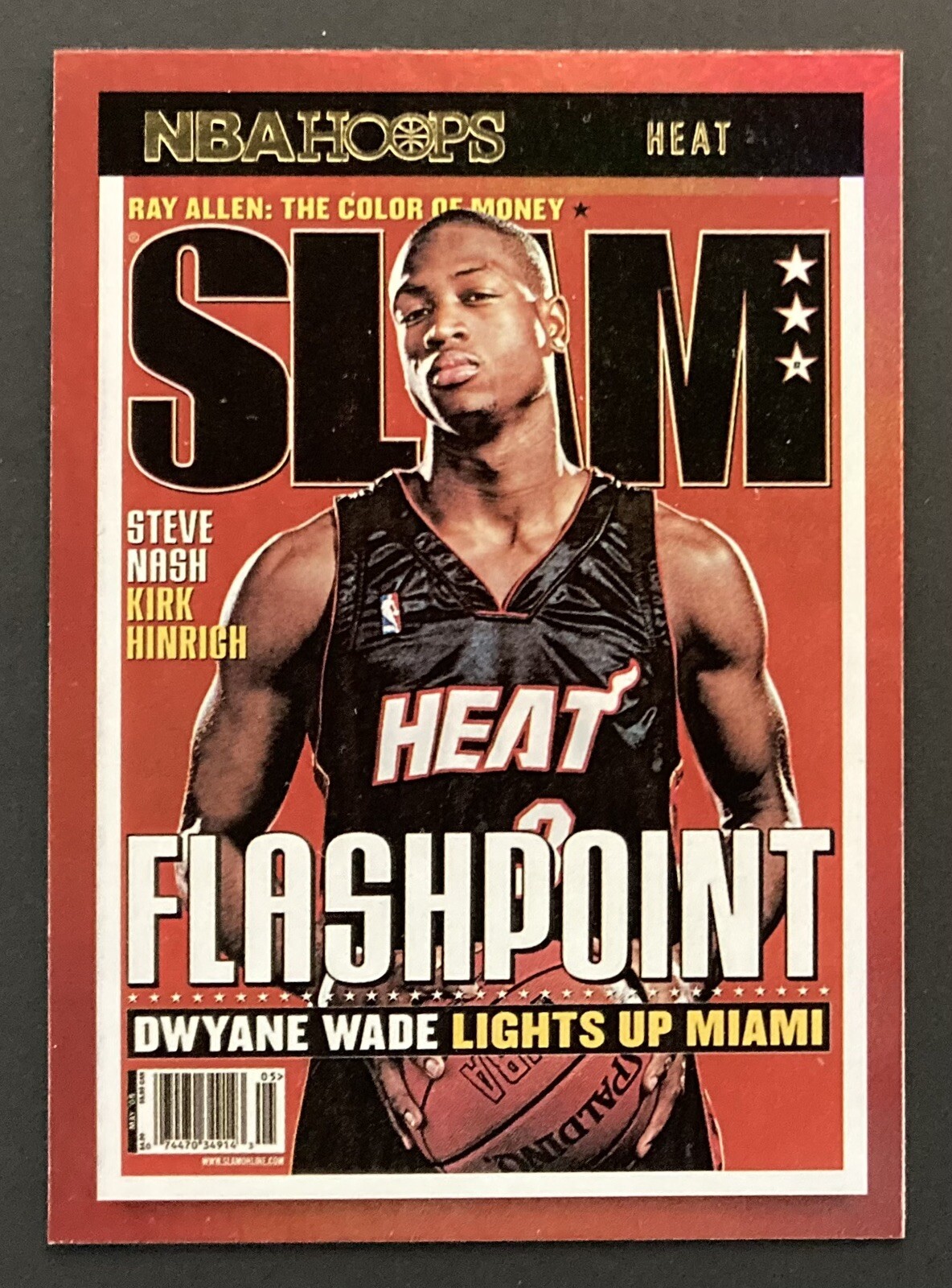 2021-22 NBA Hoops Dwayne Wade GOLD FOIL HOLO SLAM Cover SP #87 Miami Heat