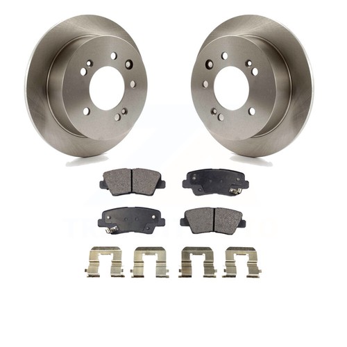 Rear Ceramic Brake Pads & Rotors Kit for 2010 Hyundai Elantra FWD From