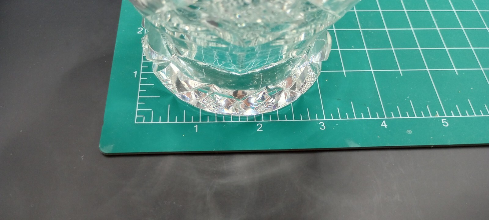 Antique American Brilliant Period Cut Glass Punch Bowl**BASE ONLY** 4-7/8" hi.  