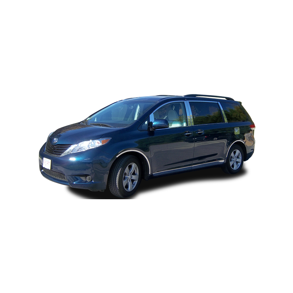 QAA Chrome Stainless Steel Rear Deck Trim Accent For Toyota Sienna 2011-2020 - Polished Finish, Easy Tape Installation (Lifetime Warranty)
