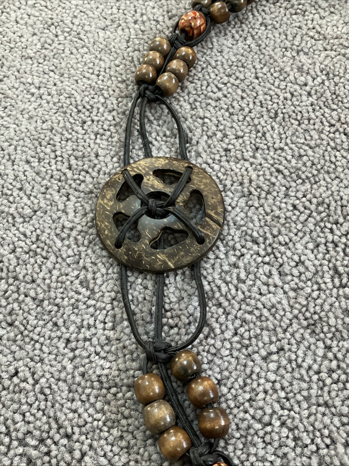 WOMAN’S UNIQUE BOHO MACRAMÉ/CIRCLE COCONUT SHELL … - image 4