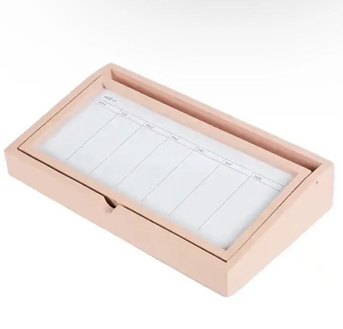 Erin Condren Weekly Schedule Desktop Whiteboard Blush Color w/ Storage NIP NEW - Image 4 of 4