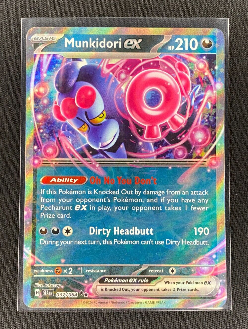 Pokemon Munkidori ex 037/064 Sv: Shrouded Fable Holo NM
