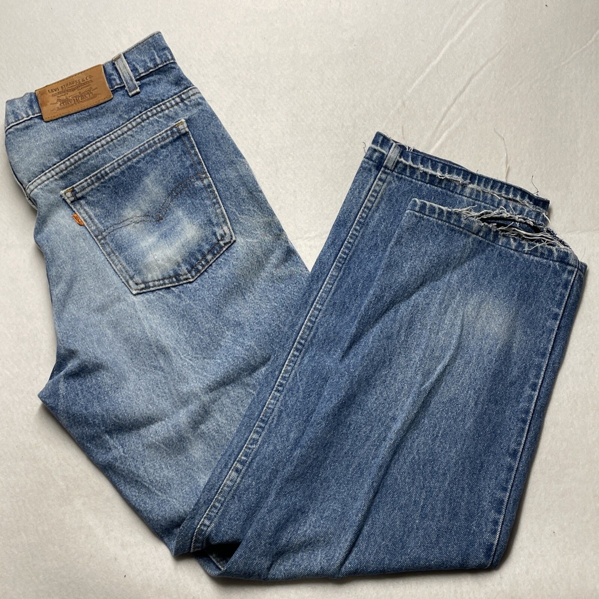Vintage 80s LEVIS 509 Orange Tab Jeans Whiskers Fading RARE Vintage 80s LEVIS 509 Orange Tab Jeans Whiskers Fading RARE