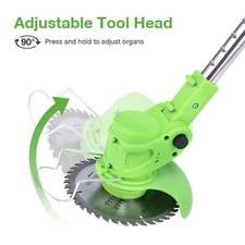 Cordless 600W Weed Eater Lawn Edger Grass String Trimmer and Battery