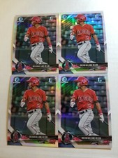 4 2018 Bowman Refractor DREVIAN WILLIAMS-NELSON card lot LOS ANGELES ANGELS