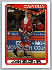 1990-91 Topps John Druce Rookie Washington Capitals RC #298