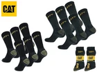 Cat Premium Work Socks CAT Cotton Knit Reinforced Heel and Toe 4 or 6 Pairs