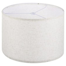 Drum Lamp Shades 13"x13"x9" Linen Round Lamp Shade for Table Lamps Easy Assem...