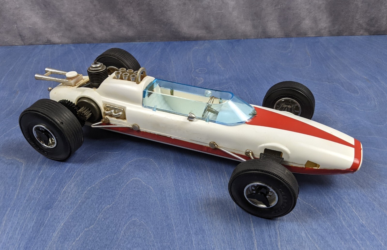 Vintage Testor Gas Powered Tether Race Car White Red Used Untested eBay