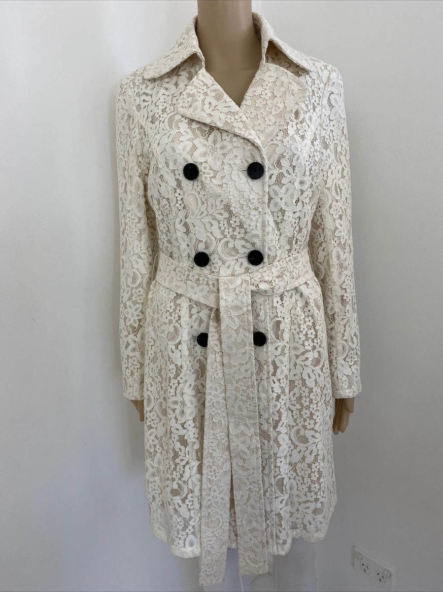 Lace top trench coat