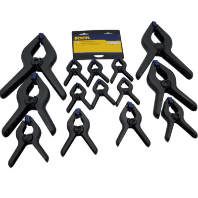 Spring Clamp Set Irwin Sturdy Assorted Sizes 14 Piece -1901246 -NEW ABS ...