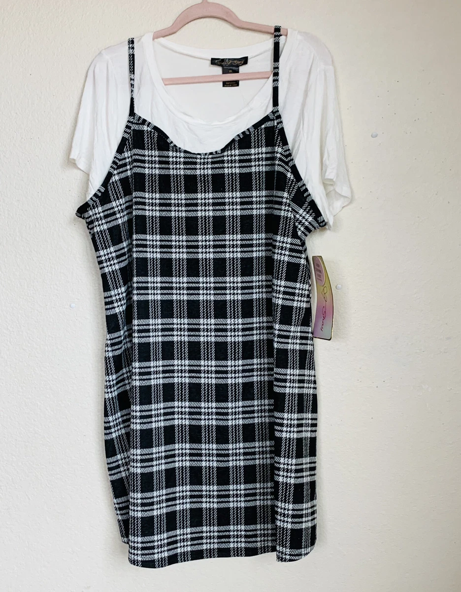 Short plaid dress store spaghetti strap