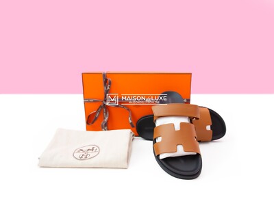 NEW HERMES NATUREL CHYPRE 43 / 10 SANDAL LEATHER IZMIR  display picture 2