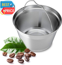 Reusable 4-5Cup Basket Replacement Coffee Filters- Stainless Steel Permanent Cof