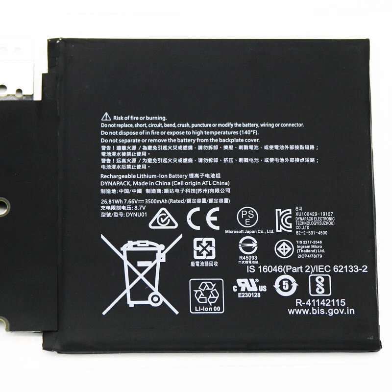DYNU01 G16TA047H original battery for Microsoft Surface Go2 1901
