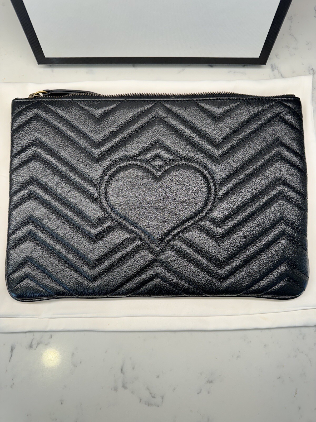 Gucci Marmont GG Logo Black Clutch Bag image 3