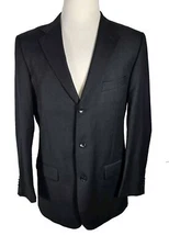 fr tripler Mens 40L Black Color Wool Cashmere Suit Separate Sport Coat  B27
