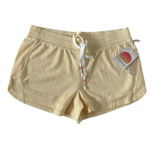 NWT PJ Salvage Medium Sunshine Yellow Thermal Waffle Lounge Pajama Shorts #PQ29