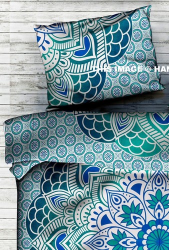 Indien Sofa Bed Cushion Cover Home Decor Bohemian Mandala Cotton Pillow Cover - Picture 2 of 3