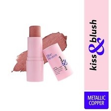 Beso y rubor Blue Heaven, tinte de labios, mejillas y ojos, cobre metálico, 8,5 gm