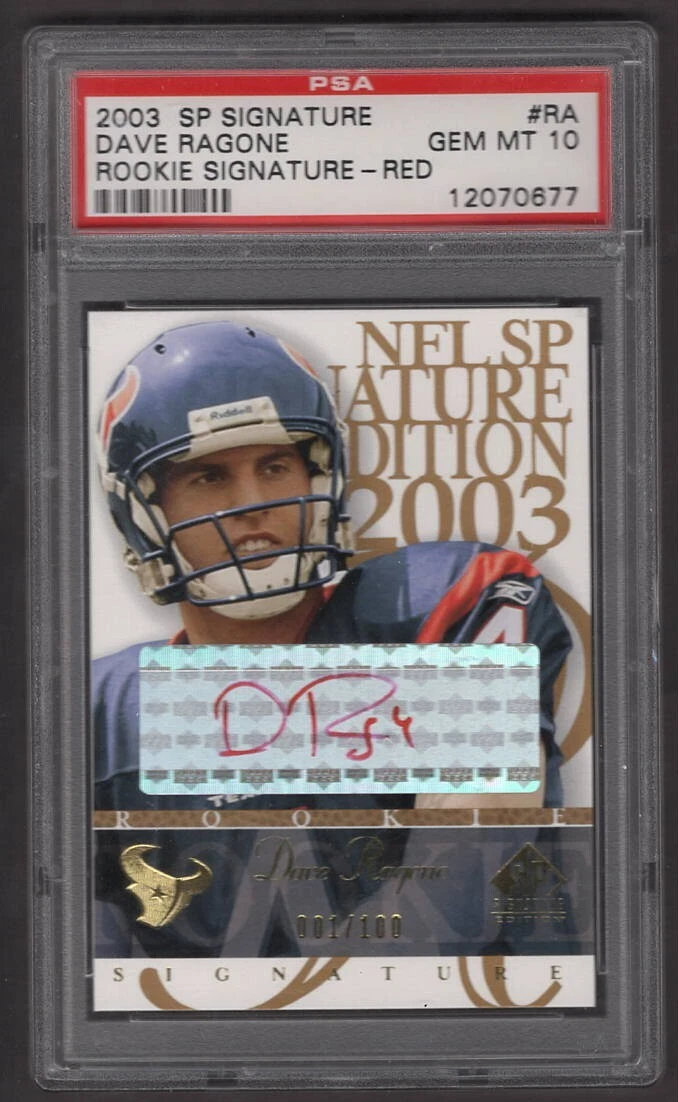 Dave Ragone SP Signature Signature Edition #RA Rookie Signature-Red