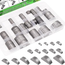 110PCS Metric Woodruff Key Assortment Kit, 15 Sizes Carbon Steel Woodruff-key Ki