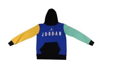 Nike Air Jordan Hoodie Boys Multi Colorblock Jumpman Logo Kangaroo Pocket Travel