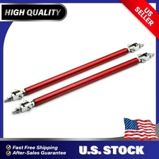 Front Bumper Lip Splitter Strut Rod Tie Support Bar Fits Chevy Camaro 8"-11" X