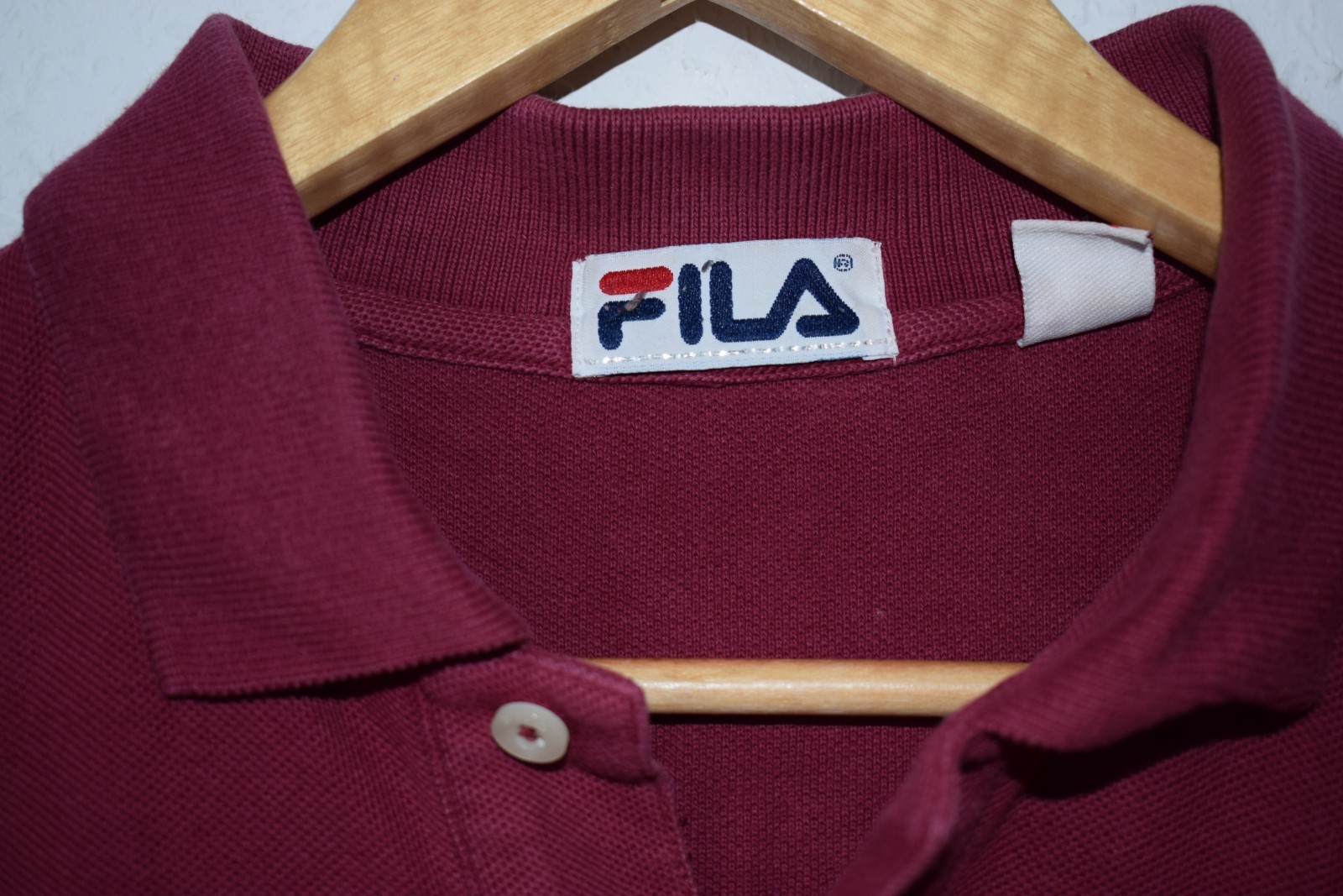 Vintage Fila Long Sleeve Polo Shirt - Burgundy / Maroon image 4