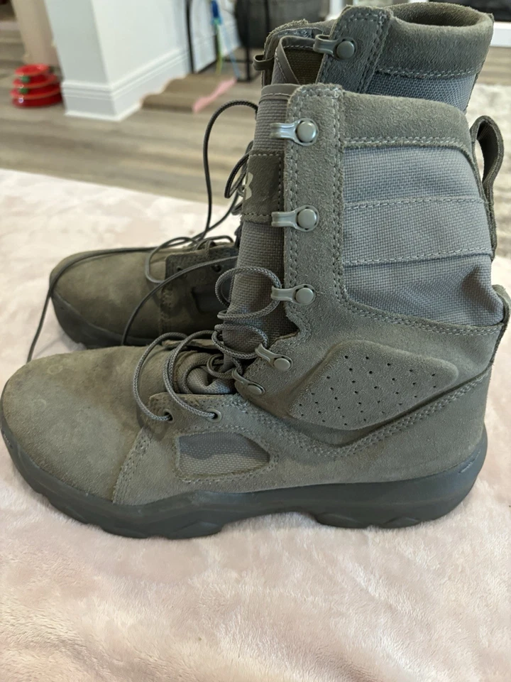 Botas tácticas de cuero Under Armour Micro G Valsetz para hombre 3024009-200 talla 10,5 Foto 2 de 4