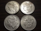 4) Four Morgan 1983, 1886 (UNC.) , 1889, 1896 (AU-XF) SILVER DOLLARS