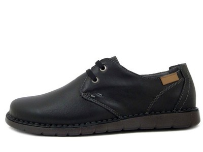 Herrenschuhe Sommer gefüttert weiches Leder schwarz weite Sohle