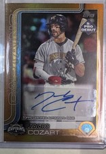 2025 Topps Pro Debut Baseball Auto #PD-3 Jacob Cozart Gold Foil BOOKEND 01/50