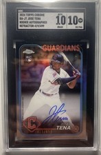 2024 Topps Chrome Jose Tena Refractor Auto /499 SGC 10 Gem Mint