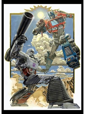 TRANSFORMERS X MEGATRON VS OPTIMUS PRIME X FINAL BATTLE VYNIL STICKER 