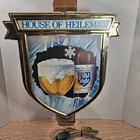Vtg Old Style Motion Beer Sign Gold Shield SNOWFLAKE Motif - Non-Rotating - READ